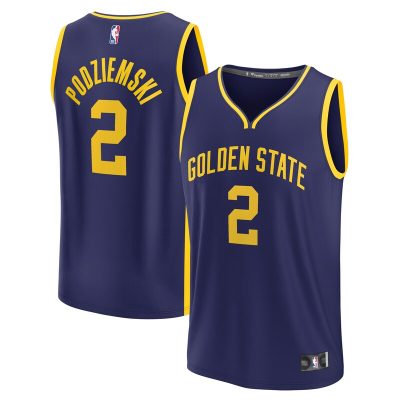 First Round Golden State Warriors Youth 2023 NBA Draft First Round Pick Fast Break Replica Jersey - Statement Edition - Navy