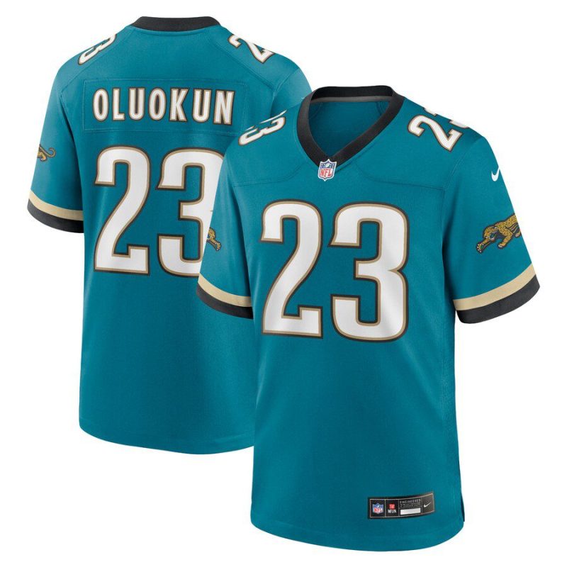 Foye Oluokun Jacksonville Jaguars Prowler Throwback Player Game Jersey - Teal