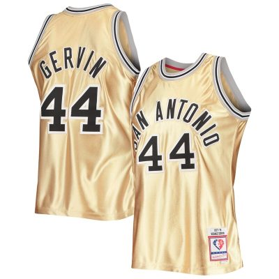 George Gervin San Antonio Spurs 75th Anniversary 1977/78 Hardwood Classics Swingman Jersey - Gold