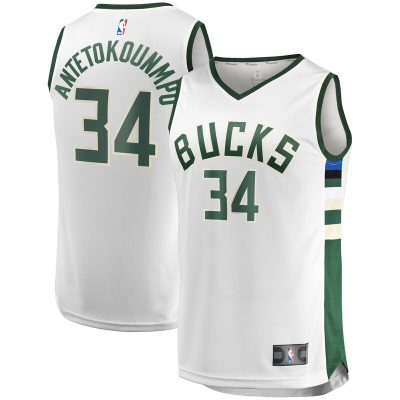 Giannis Antetokounmpo Milwaukee Bucks Fast Break Replica Player Jersey - Association Edition - White