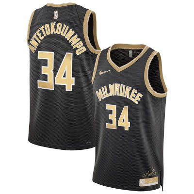 Giannis Antetokounmpo Milwaukee Bucks Select Series Swingman Jersey – Black