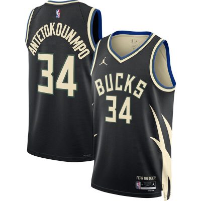 Giannis Antetokounmpo Milwaukee Bucks Swingman Jersey - Statement Edition - Black