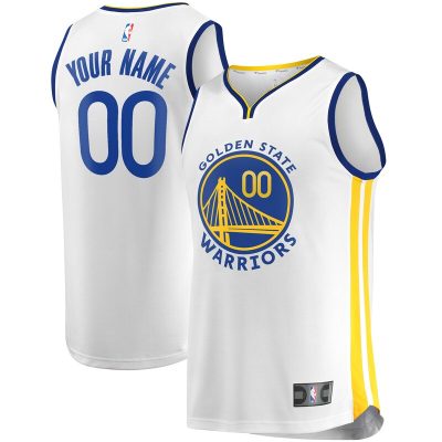 Golden State Warriors Fast Break Custom Replica Jersey White - Association Edition