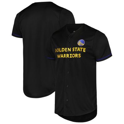 Golden State Warriors Pop Baseball Jersey - Black