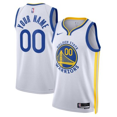 Golden State Warriors Swingman Custom Jersey White - Association Edition