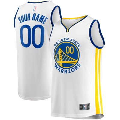 Golden State Warriors Youth Fast Break Replica Custom Jersey - Association Edition - White