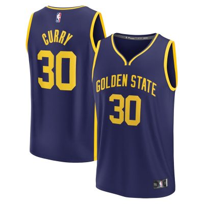 Golden State Warriors Youth Fast Break Replica Player Jersey - Statement Edition - Navy