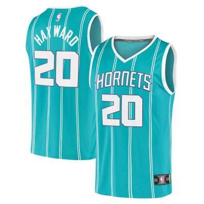 Gordon Hayward Charlotte Hornets Fast Break Replica Jersey - Icon Edition - Teal