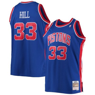 Grant Hill Detroit Pistons 1995/96 Big & Tall Hardwood Classics Swingman Jersey - Blue