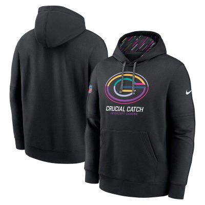 Green Bay Packers 2024 NFL Crucial Catch Club Pullover Hoodie - Black