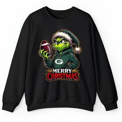 Green Bay Packers Merry Christmas NFL Gift For Fan Cute Grinch Unisex Sweatshirt TAH20560