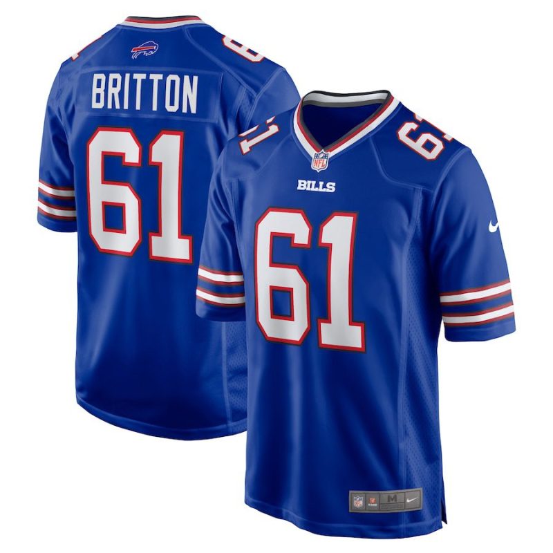 Gunner Britton Buffalo Bills Game Jersey - Royal