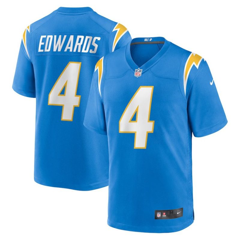 Gus Edwards Los Angeles Chargers Game Jersey - Powder Blue