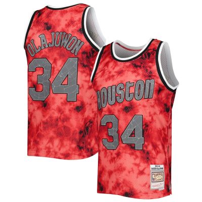 Hakeem Olajuwon Houston Rockets 1993/94 Galaxy Swingman Jersey - Red