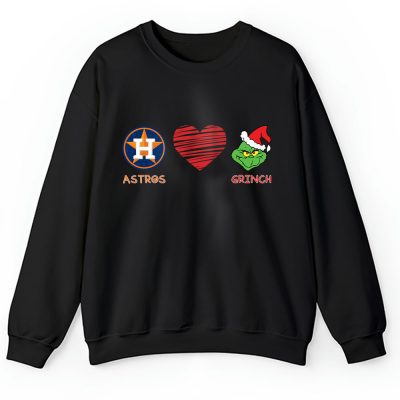 Houston Astros Merry Christmas MLB Gift For Fan Cute Grinch Unisex Sweatshirt TAH21750