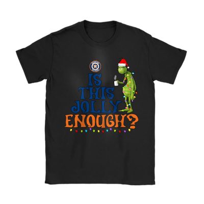 Houston Astros Merry Christmas MLB Gift For Fan Cute Grinch Unisex T-Shirt Cotton Tee TAT21418