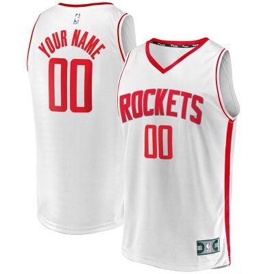 Houston Rockets Fast Break Custom Replica Jersey - Association Edition - White