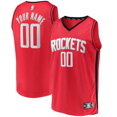 Houston Rockets Fast Break Custom Replica Jersey - Icon Edition – Red