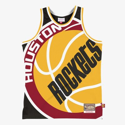 Houston Rockets Hardwood Classics Blown Out Fashion Jersey - Black