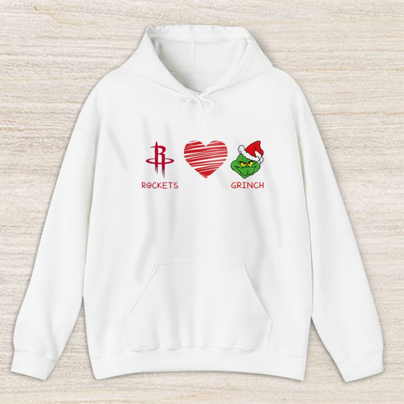 Houston Rockets Merry Christmas NBA Gift For Fan Cute Grinch Unisex Hoodie TAS21746