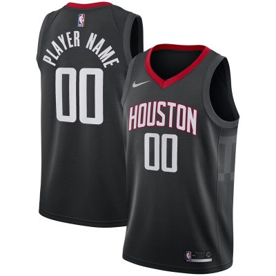 Houston Rockets Swingman Custom Jersey Black - Statement Edition