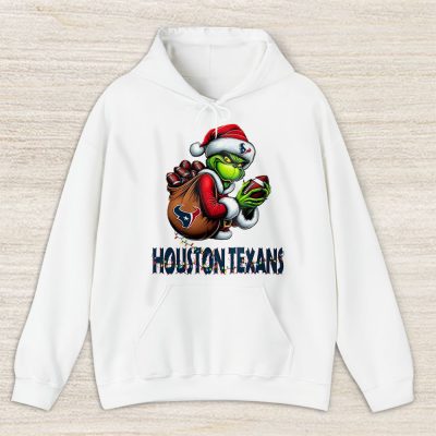 Houston Texans Merry Christmas NFL Gift For Fan Cute Grinch Unisex Hoodie TAS20594