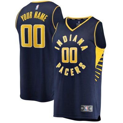 Indiana Pacers Fast Break Custom Replica Jersey Navy - Icon Edition