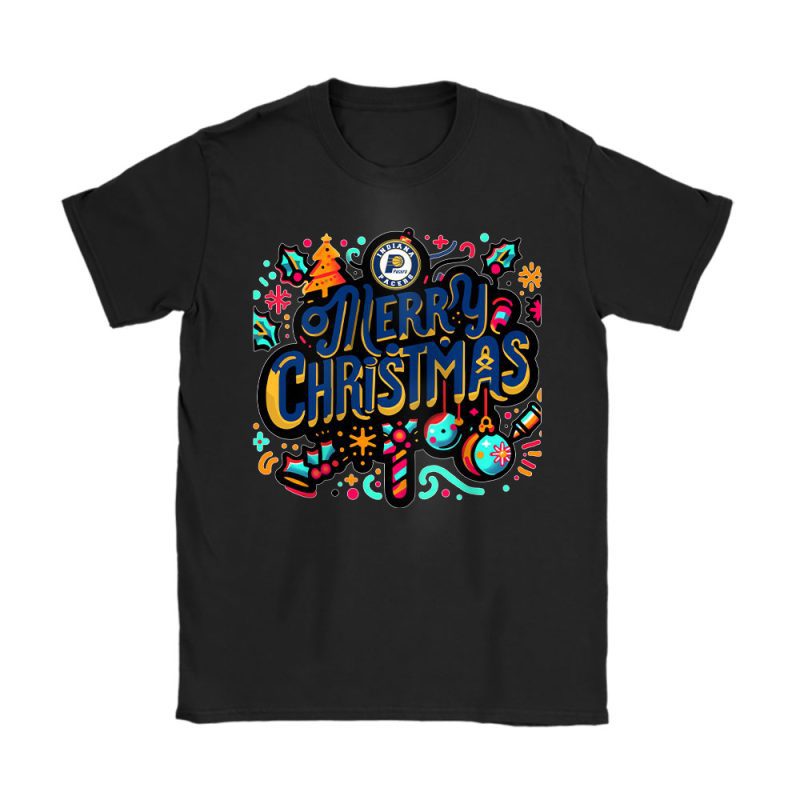 Indiana Pacers Merry Christmas NBA Gift For Fan Christmas Funny Unisex T-Shirt Cotton Tee TAT21420