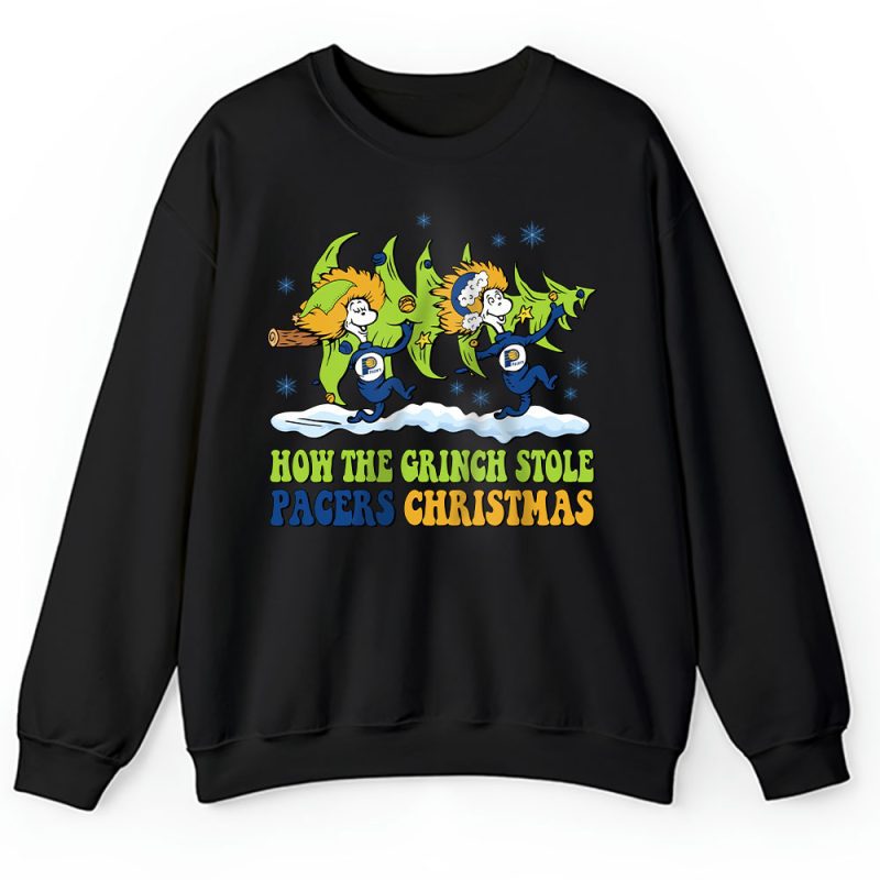 Indiana Pacers Merry Christmas NBA Gift For Fan Cute Grinch Unisex Sweatshirt TAH21752