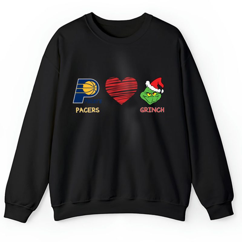 Indiana Pacers Merry Christmas NBA Gift For Fan Cute Grinch Unisex Sweatshirt TAH21754