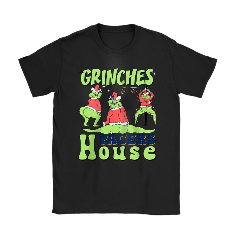 Indiana Pacers Merry Christmas NBA Gift For Fan Cute Grinch Unisex T-Shirt Cotton Tee TAT21753