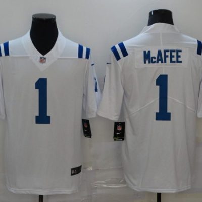 Indianapolis Colts #1 Pat Mcafee White Football Stitched Jersey