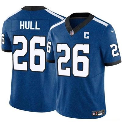 Indianapolis Colts #26 Evan Hull Blue 2024 F.U.S.E. Throwback Vapor Limited Football Stitched Jersey