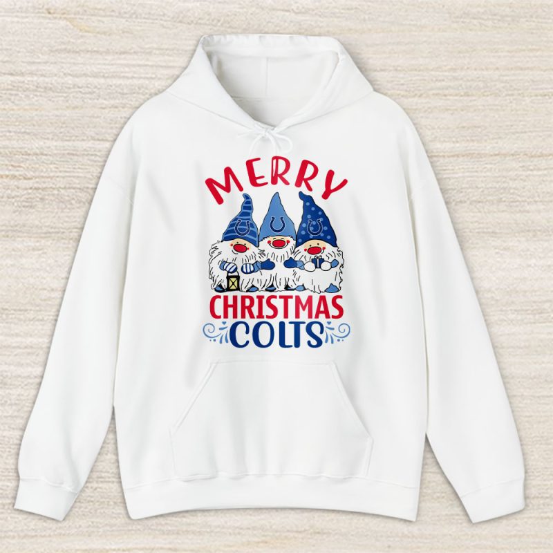 Indianapolis Colts Merry Christmas NFL Gift For Fan Christmas Gnomes Unisex Hoodie TAS20639