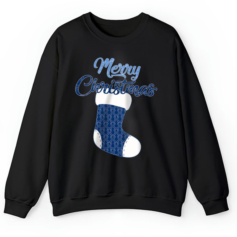 Indianapolis Colts Merry Christmas NFL Gift For Fan Christmas Stocking Unisex Sweatshirt TAH20637