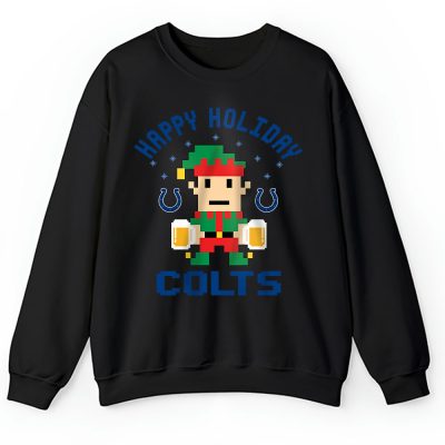 Indianapolis Colts Merry Christmas NFL Gift For Fan Cute Elf Happy Holiday Unisex Sweatshirt TAH20627