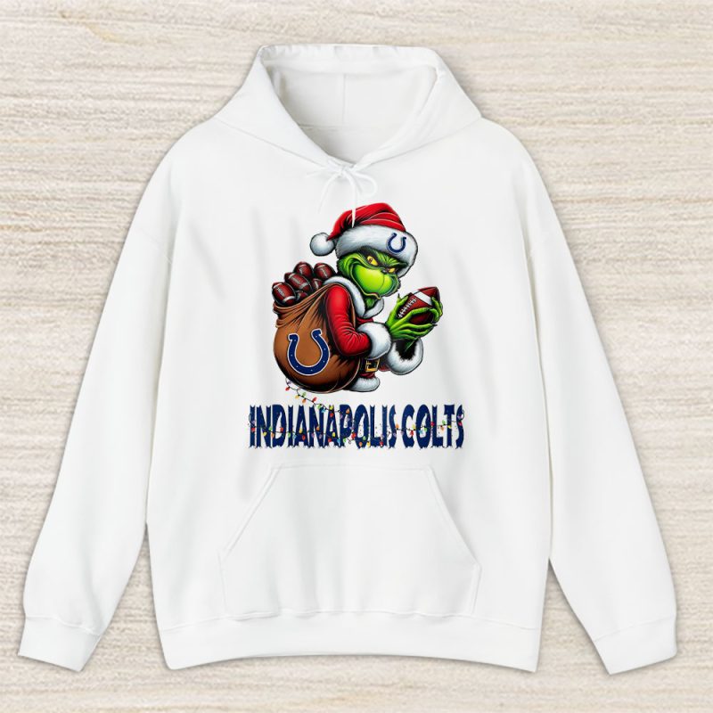 Indianapolis Colts Merry Christmas NFL Gift For Fan Cute Grinch Unisex Hoodie TAS20629