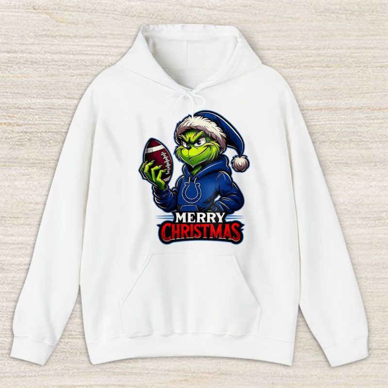 Indianapolis Colts Merry Christmas NFL Gift For Fan Cute Grinch Unisex Hoodie TAS20630