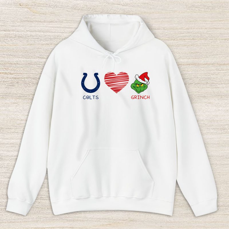 Indianapolis Colts Merry Christmas NFL Gift For Fan Cute Grinch Unisex Hoodie TAS20653