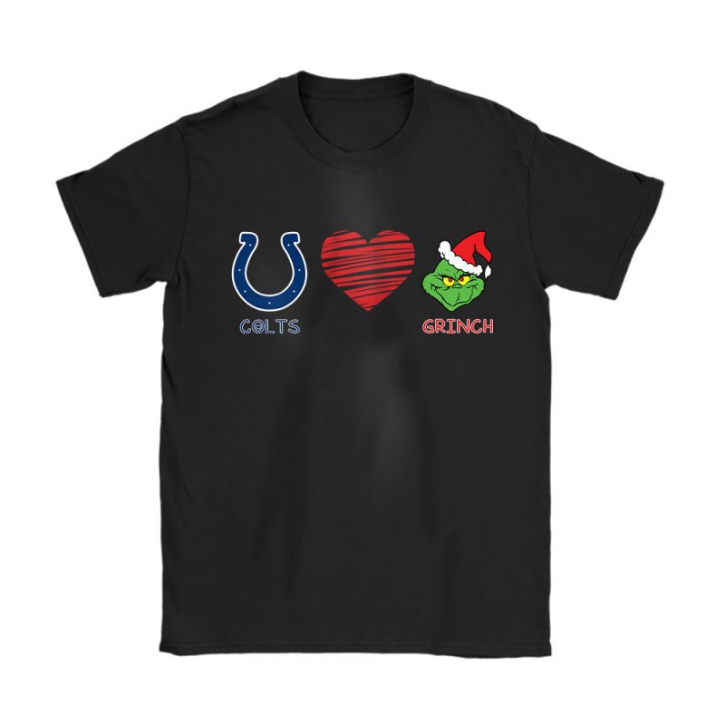 Indianapolis Colts Merry Christmas NFL Gift For Fan Cute Grinch Unisex T-Shirt Cotton Tee TAT20653