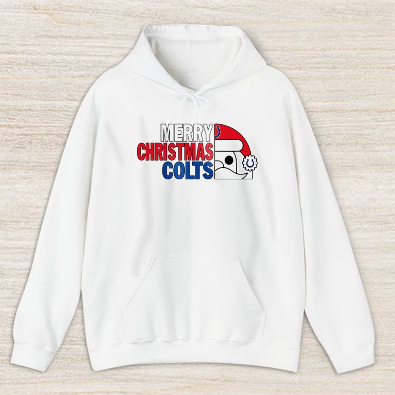 Indianapolis Colts Merry Christmas NFL Gift For Fan Cute Santa Hohoho Unisex Hoodie TAS20631