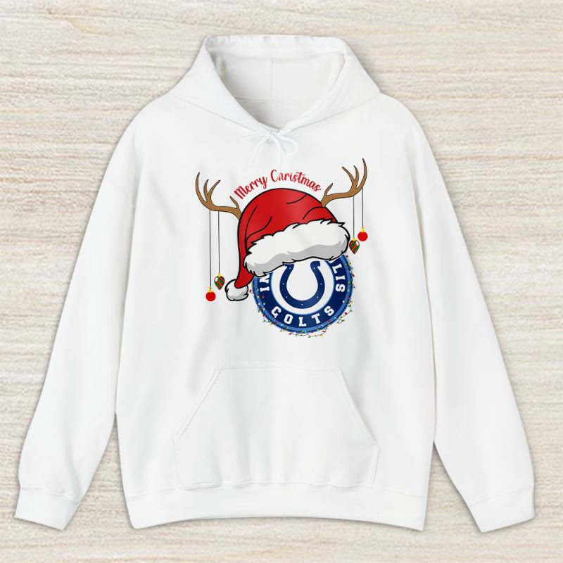 Indianapolis Colts Merry Christmas NFL Gift For Fan Cute Santa Hohoho Unisex Hoodie TAS20633