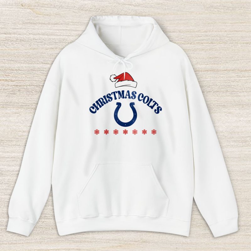 Indianapolis Colts Merry Christmas NFL Gift For Fan Cute Santa Hohoho Unisex Hoodie TAS20655