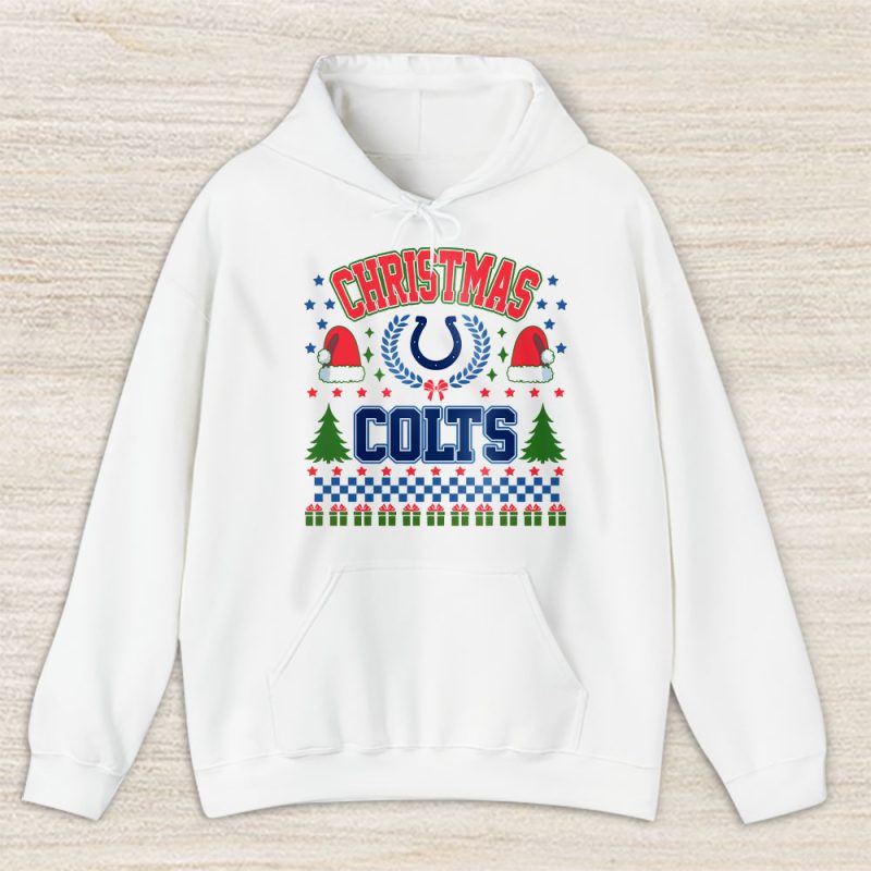 Indianapolis Colts Merry Christmas NFL Gift For Fan Cute Santa Hohoho Unisex Hoodie TAS20656