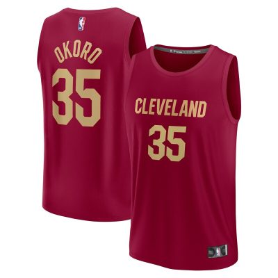 Isaac Okoro Cleveland Cavaliers Fast Break Replica Jersey - Icon Edition - Wine