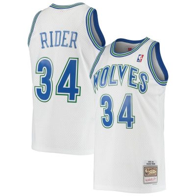 Isaiah Rider Minnesota Timberwolves 1995/96 Hardwood Classics Swingman Jersey - White