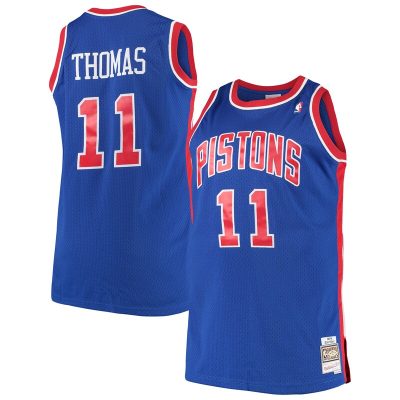 Isaiah Thomas Detroit Pistons 1988/89 Big & Tall Hardwood Classics Swingman Jersey - Royal