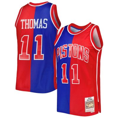 Isiah Thomas Isiah Thomas Hardwood Classics 1988/89 Split Swingman Jersey - Blue/Red