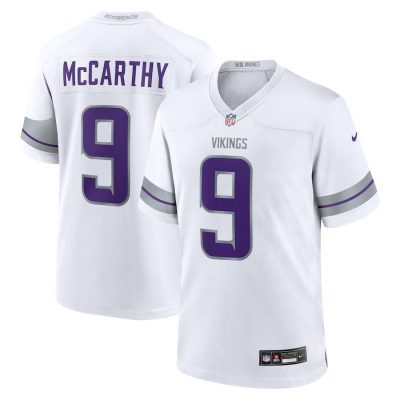 J.J. McCarthy Minnesota Vikings Alternate Game Player Jersey - White