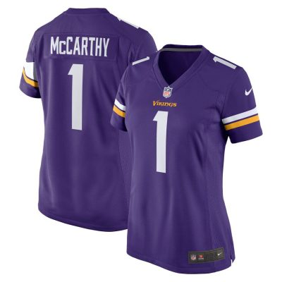 J.J. McCarthy Minnesota Vikings Women's 2024 NFL Draft First Round Pick Player Game Jersey - Purple